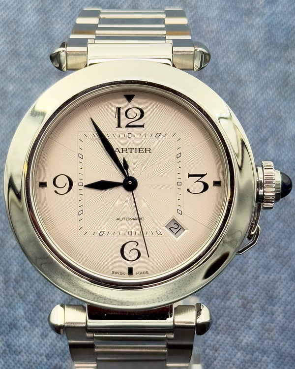 2020 Cartier Pasha De Cartier 41MM White Dial Steel Bracelet (WSPA0009)