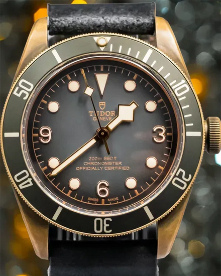 2019 Tudor Black Bay Bronze 43MM Grey Dial Leather Strap (79250BA)