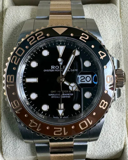 2023 Rolex GMT-Master II "Root Beer" 40MM Black Dial Two-Tone Oyster Bracelet (126711CHNR)