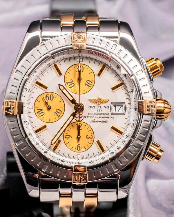 Breitling Chronomat Evolution 43MM Mother Of Pearl Dial Two-Tone Bracelet (B13356)