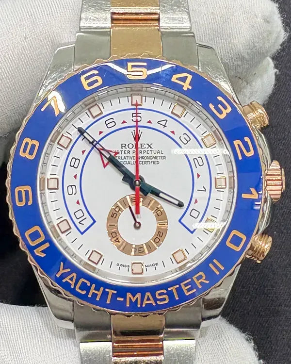 2018 Rolex Yacht-Master II 44MM White Dial Two-Tone Oyster Bracelet (116681)