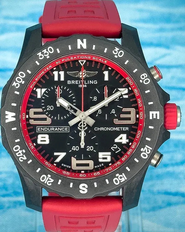 2021 Breitling Endurance Pro 44MM Quartz Black Dial Rubber Strap (X82310D91B1S1)