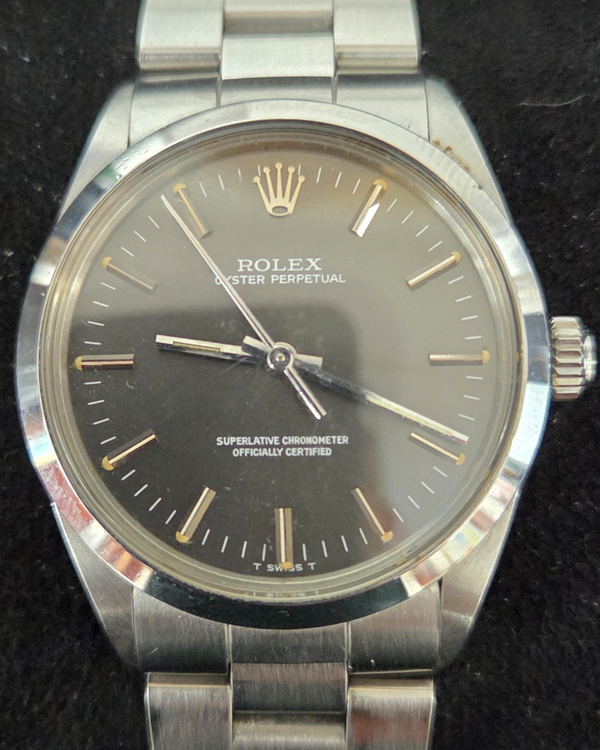 Rolex Oyster Perpetual 34MM Black Dial Oyster Bracelet (1002)