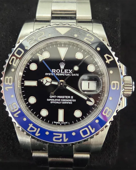2017 Rolex GMT-Master II "Batman" 40MM Black Dial Oyster Bracelet (116710BLNR)