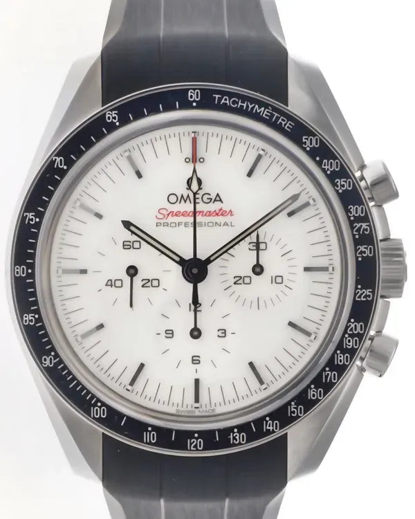 2025 Omega Speedmaster Professional Moonwatch 42MM White Dial Rubber Strap (310.32.42.50.04.001)