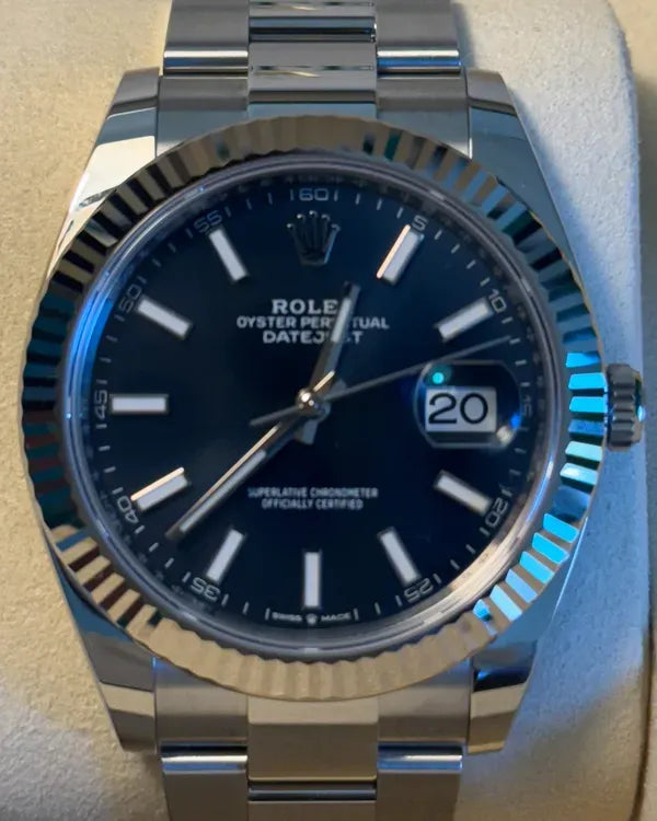 2025 Rolex Datejust 41MM Blue Dial Oyster Bracelet (126334)