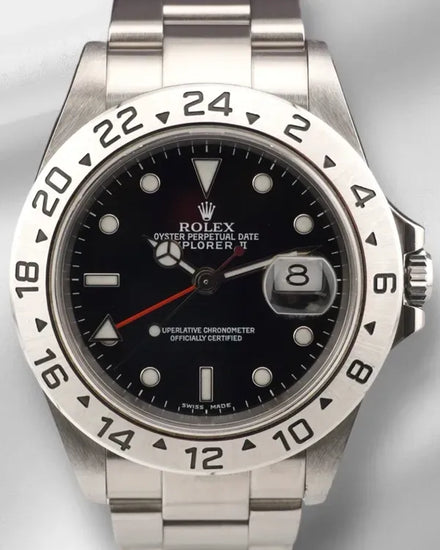 Rolex Explorer II 40MM Black Dial Oyster Bracelet (16570)
