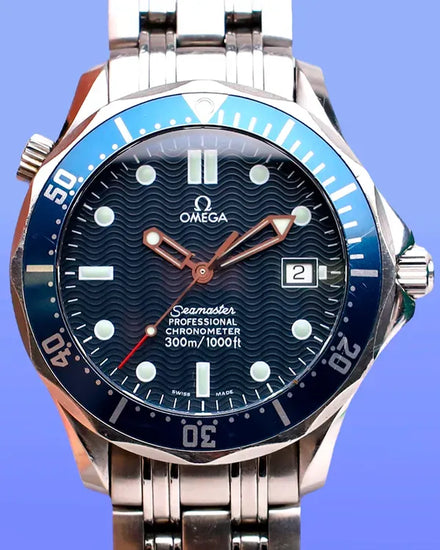 No Reserve - Omega Seamaster Diver 300M 41MM Blue Dial Steel Bracelet (168.1623)
