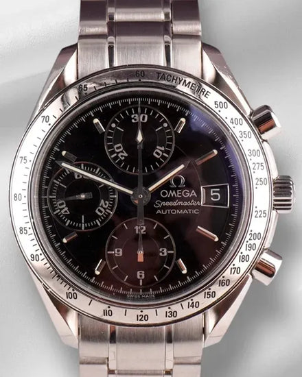2012 Omega Speedmaster Date 39MM Black Dial Steel Bracelet (3513.50.00)