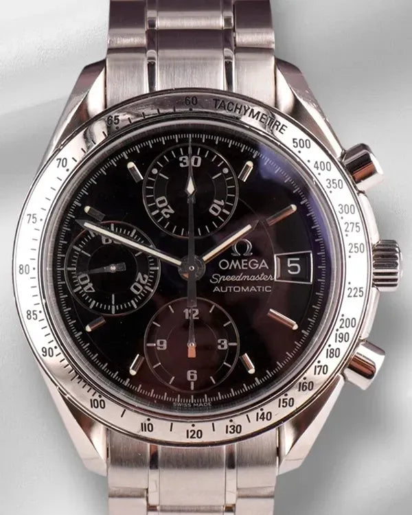 2012 Omega Speedmaster Date 39MM Black Dial Steel Bracelet (3513.50.00)