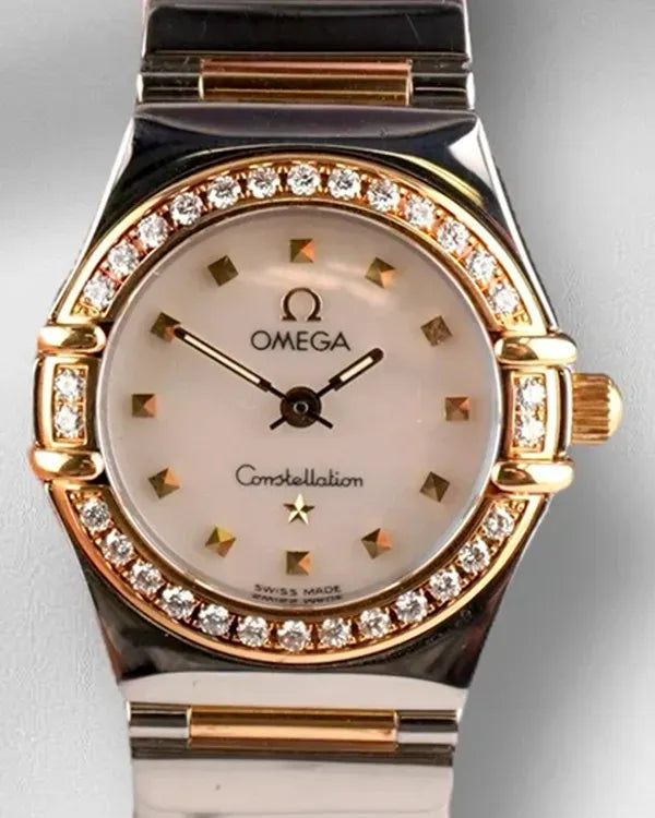 Omega Constellation 22.5MM Quartz Mother of Pearl Dial Two-Tone Bracelet (1365.71.00)