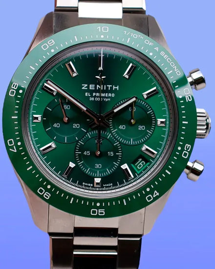 2023 Zenith Chronomaster Sport "Yoshida" S.E. 41MM Green Dial Steel Bracelet (03.3107.3600/56)