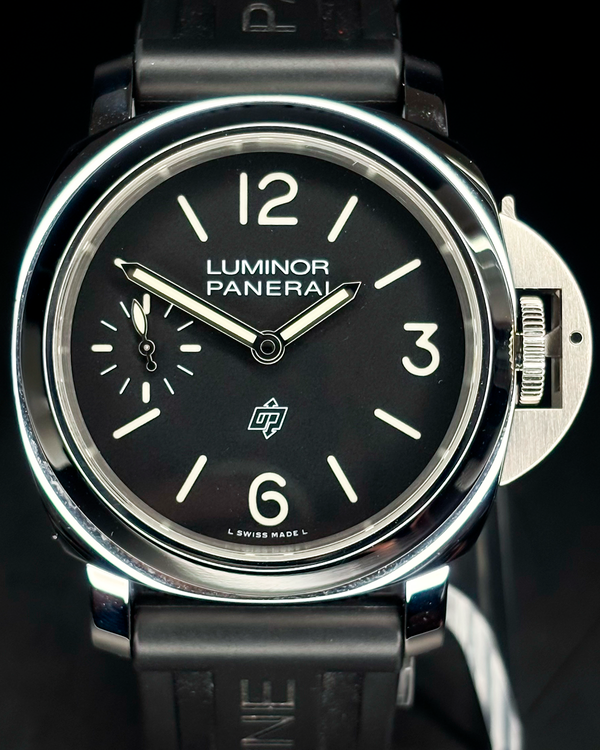 2022 Panerai Luminor Logo 44MM Black Dial Rubber Strap (PAM01084)