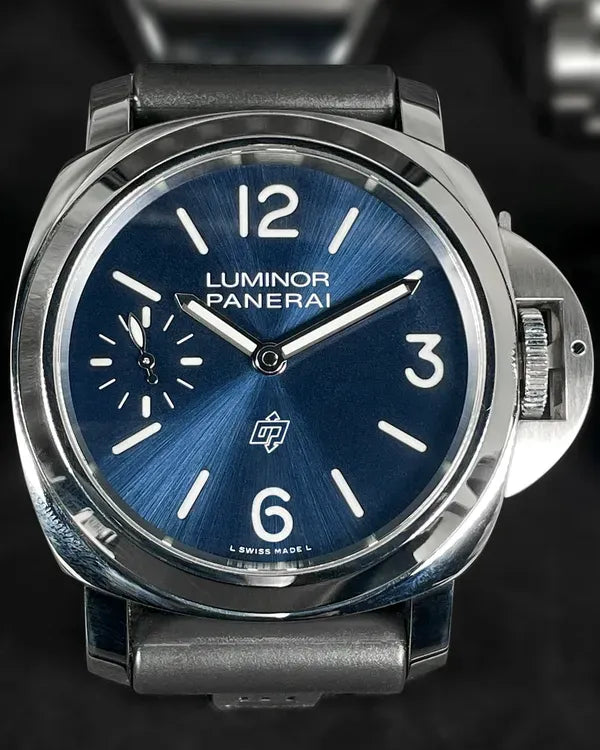 2025 Panerai Luminor Logo 44MM Blue Dial Rubber Strap (PAM01085)
