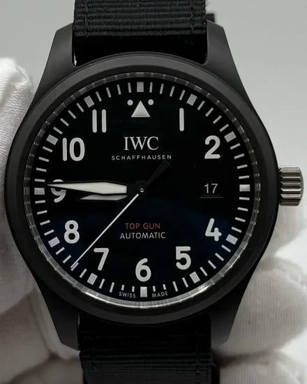 2024 IWC Schaffhausen Pilot Chronograph "Top Gun" 41MM Black Dial Textile Strap (IW326906)
