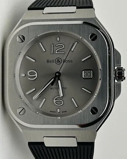 2022 Bell & Ross BR 05 40MM Silver Dial Rubber Strap (BR05A-GR-ST/SRB)
