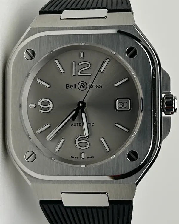2022 Bell & Ross BR 05 40MM Silver Dial Rubber Strap (BR05A-GR-ST/SRB)