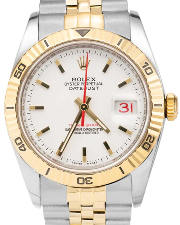 Rolex Datejust Turn-O-Graph 36MM White Dial Two-Tone Jubilee Bracelet (116263)