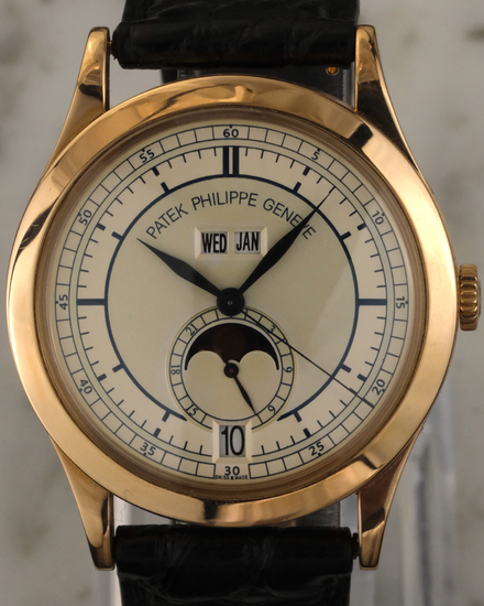 Patek Philippe Annual Calendar 38MM Silver Dial Leather Strap (5396R-001)