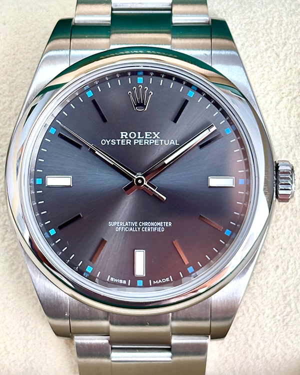 Rolex Oyster Perpetual 39MM Slate Dial Oyster Bracelet (114300)