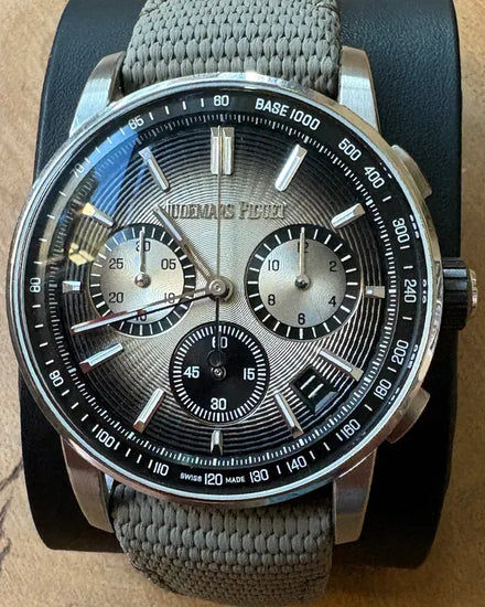 2023 Audemars Piguet Code 11.59 Chronograph 41MM Beige Dial Textile Strap (26393QT.OO.A064KB.01)
