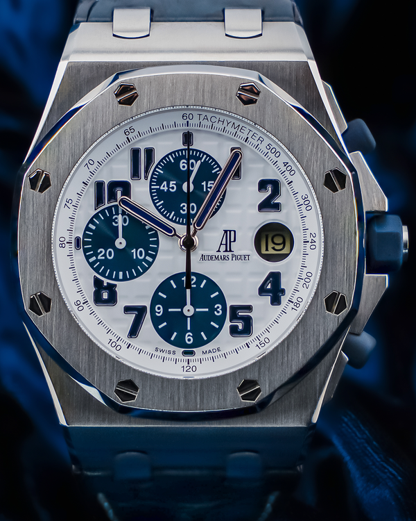 2008 Audemars Piguet Royal Oak Offshore "Navy" 42MM White Dial Leather Strap (26020ST.OO.D020IN.01)