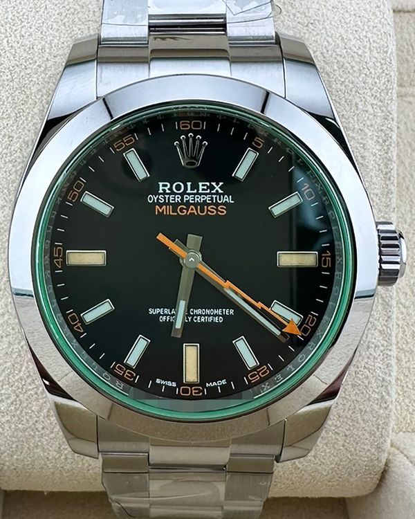 2021 Rolex Milgauss 40MM Black Dial Oyster Bracelet (116400GV)