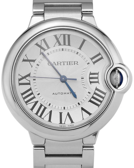 Cartier Ballon Bleu 36MM Silver Dial Steel Bracelet (W6920046)