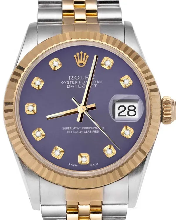Rolex Datejust 36MM Aftermarket Blue Dial Two-Tone Jubilee Bracelet (16013)