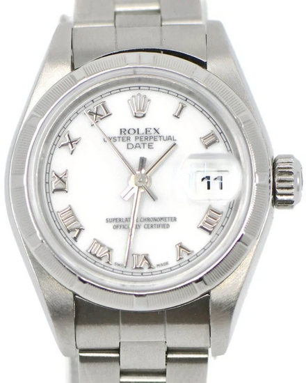 Rolex Oyster Perpetual Lady Date 26MM White Dial Oyster Bracelet (79190)