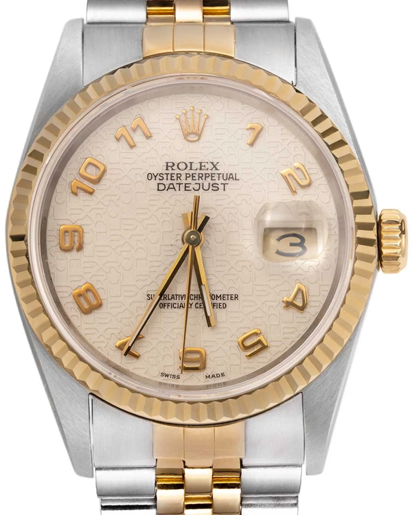 Rolex Datejust 36MM Ivory "Jubilee" Dial Two-Tone Jubilee Bracelet (16233)