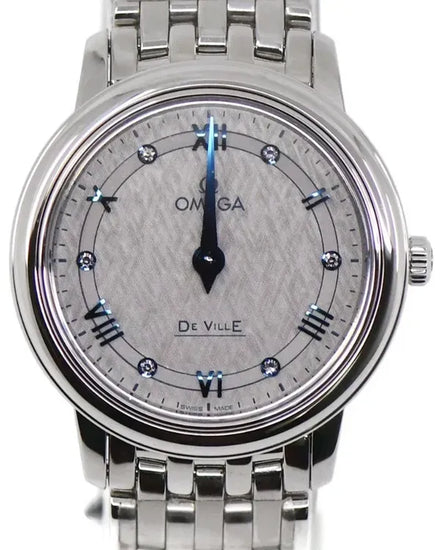 2025 Omega De Ville Prestige 27.4MM Quartz Grey Dial Steel Bracelet (424.10.27.60.56.002)