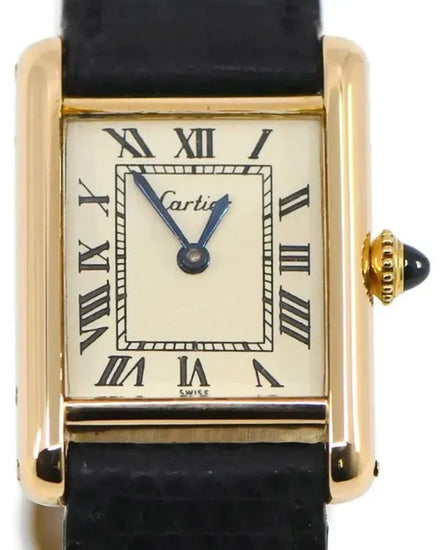 Cartier Tank Louis Cartier 20MM White Dial Leather Strap (78087)