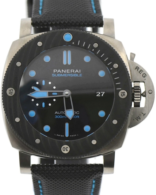 Panerai Submersible BMG-Tech 47MM Black Dial Aftermarket Textile Strap (PAM00799)