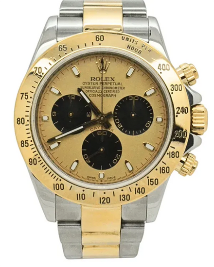 Rolex Cosmograph Daytona 40MM Champagne Dial Two-Tone Oyster Bracelet (116523)