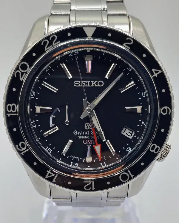 Grand Seiko Sport GMT 44MM Black Dial Steel Bracelet (SBGE001)