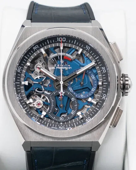 2020 Zenith Defy El Primero 21 44MM Skeleton Dial Leather Strap (95.9002.9004/78.R584)