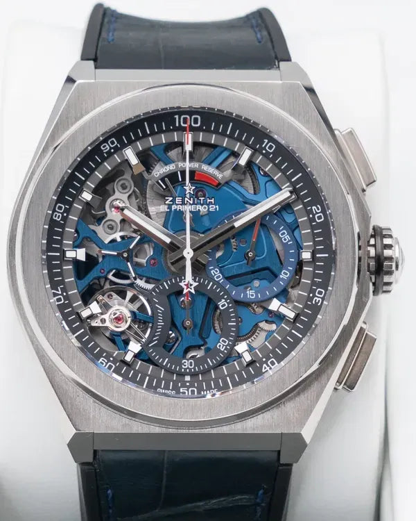 2020 Zenith Defy El Primero 21 44MM Skeleton Dial Leather Strap (95.9002.9004/78.R584)