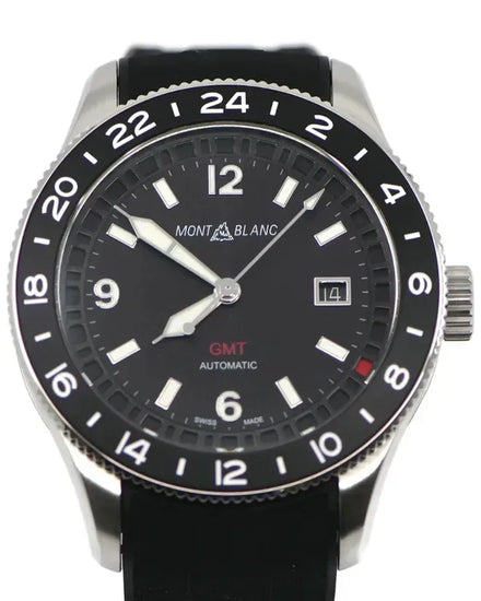 Montblanc 1858 42MM Black Dial Rubber Strap (129766)