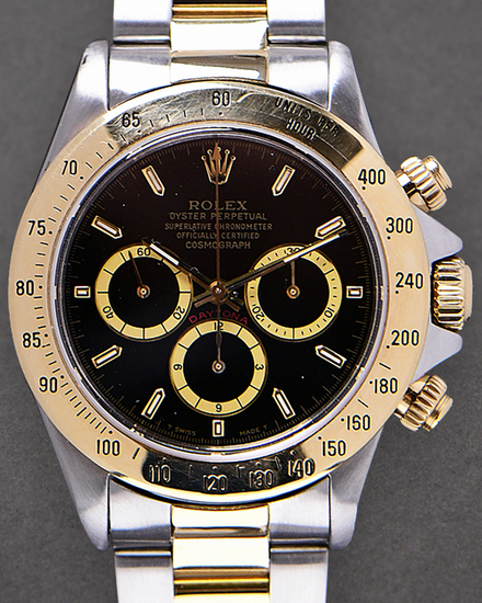 Rolex Cosmograph Daytona "Zenith" 40MM Black Dial Two-Tone Oyster Bracelet (16523)