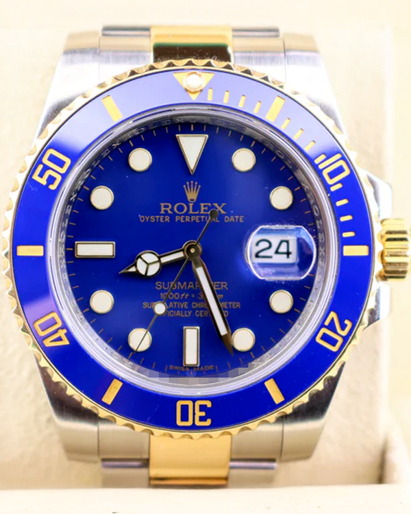 2010 Rolex Submariner Date "Bluesy" 40MM Blue Dial Two-Tone Oyster Bracelet (116613LB)