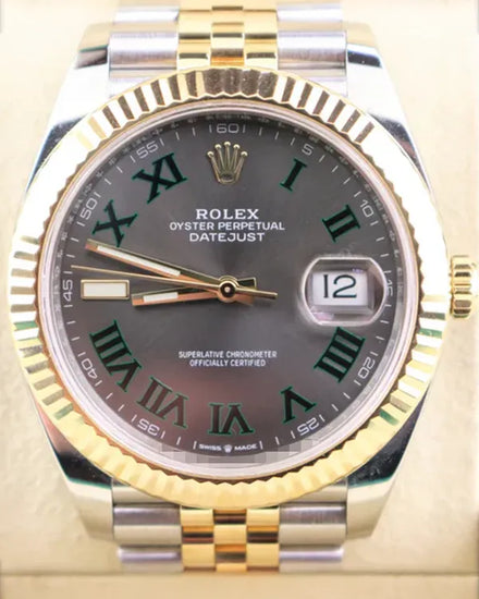 2021 Rolex Datejust "Wimbledon" 41MM Slate Dial Two-Tone Jubilee Bracelet (126333)