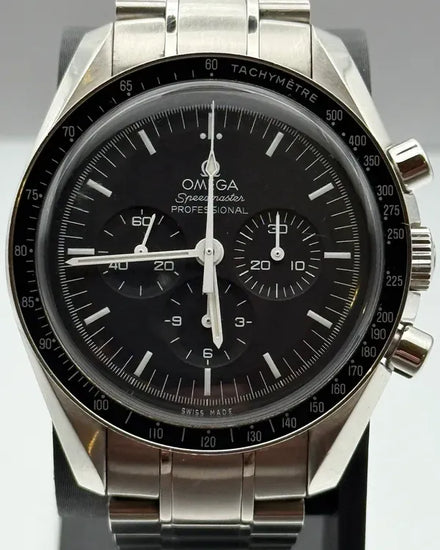 No Reserve - 2018 Omega Speedmaster Professional Moonwatch 42MM Black Dial Steel Bracelet (311.30.42.30.01.005)