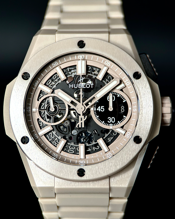 2022 Hublot Big Bang Integrated Beige Ceramic L. E. 42MM Skeleton Dial Ceramic Bracelet (451.CZ.4620.CZ)