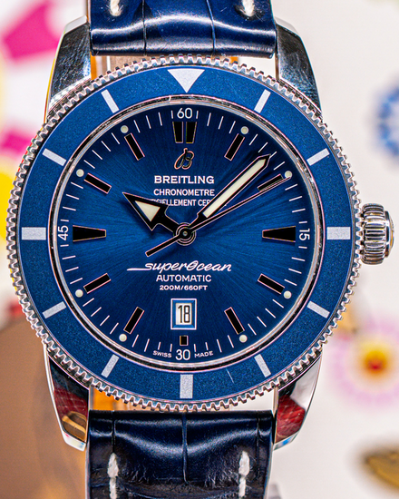 Breitling Superocean Heritage S.E. 46MM Blue Dial Leather Strap (A17320)