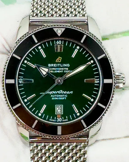 2024 Breitling Superocean Heritage II B20 46MM Green Dial Steel Bracelet (AB2020)