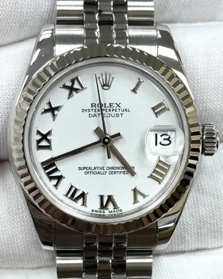 2016 Rolex Datejust 31MM White Dial Super Jubilee Bracelet (178274)