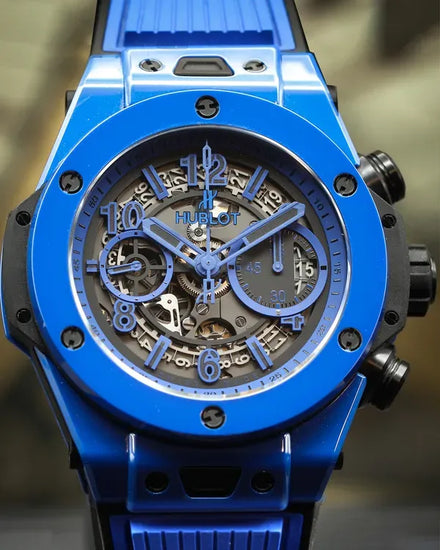 2020 Hublot Big Bang Unico "Blue Magic" L.E. 45MM Skeleton Dial Rubber Strap (411.ES.5119.RX)