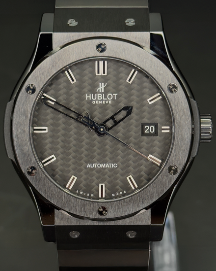 2013 Hublot Classic Fusion 42MM Carbon Fiber Dial Rubber Strap (542.CM.1770.RX)