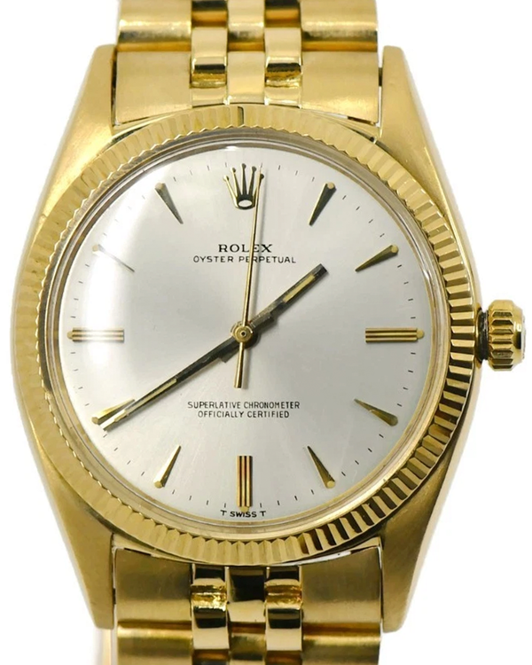 Rolex Oyster Perpetual 36MM White Dial Yellow Gold Jubilee Bracelet (1013)